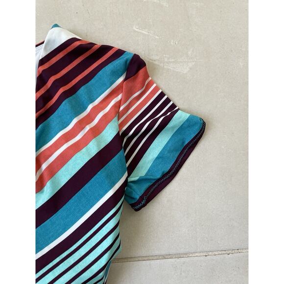 Laundry By Shelli Segal Multicolor Striped One Piece Swimsuit - Picture 2 of 11